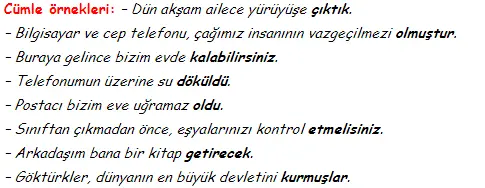Sıfat Fiillerle Çekimli Fiilleri Nasıl Karıştırmayız ? Çekim Eki Cümle Örnekleri
