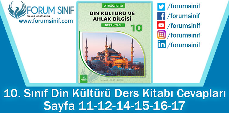 10. Sınıf Din Kültürü Ders Kitabı 11-12-14-15-16-17. Sayfa Cevapları Bilim ve Kültür Yayınları