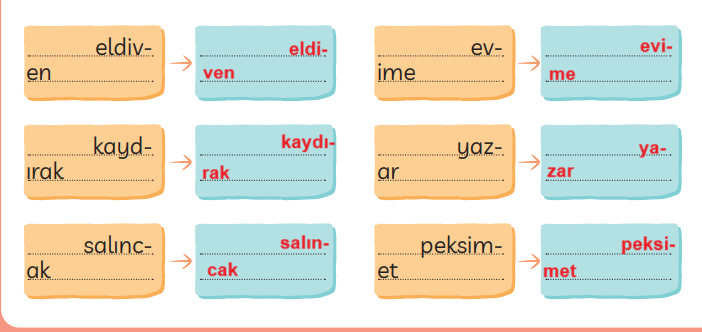 3. Sınıf Türkçe Ders Kitabı Sayfa 42 Cevapları MEB Yayınları