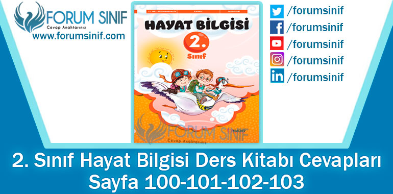 2. Sınıf Hayat Bilgisi Ders Kitabı 100-101-102-103. Sayfa Cevapları SDR Dikey Yayıncılık