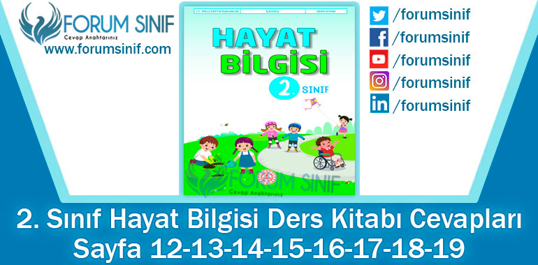 2. Sınıf Hayat Bilgisi Ders Kitabı 12-13-14-15-16-17-18-19. Sayfa Cevapları MEB Yayınları