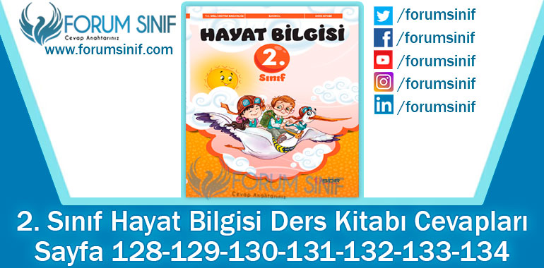 2. Sınıf Hayat Bilgisi Ders Kitabı 128-129-130-131-132-133-134. Sayfa Cevapları SDR Dikey Yayıncılık