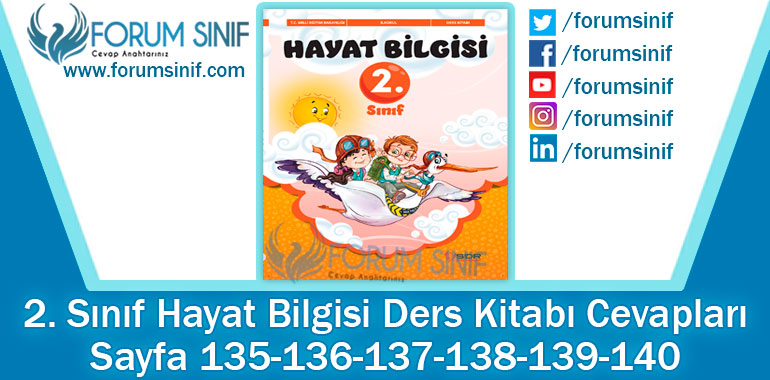 2. Sınıf Hayat Bilgisi Ders Kitabı 135-136-137-138-139-140. Sayfa Cevapları SDR Dikey Yayıncılık