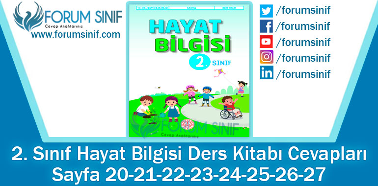 2. Sınıf Hayat Bilgisi Ders Kitabı 20-21-22-23-24-25-26-27. Sayfa Cevapları MEB Yayınları