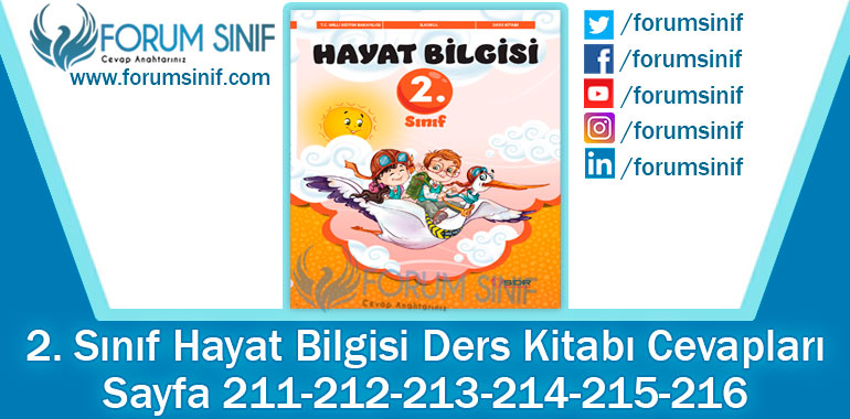 2. Sınıf Hayat Bilgisi Ders Kitabı 211-212-213-214-215-216. Sayfa Cevapları SDR Dikey Yayıncılık