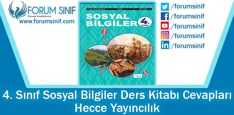 4. Sınıf Sosyal Bilgiler Ders Kitabı Cevapları Hecce Yayıncılık 2024