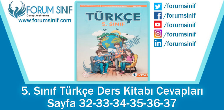 5. Sınıf Matematik Ders Kitabı 32-33-34-35-36-37. Sayfa Cevapları MEB Yayınları