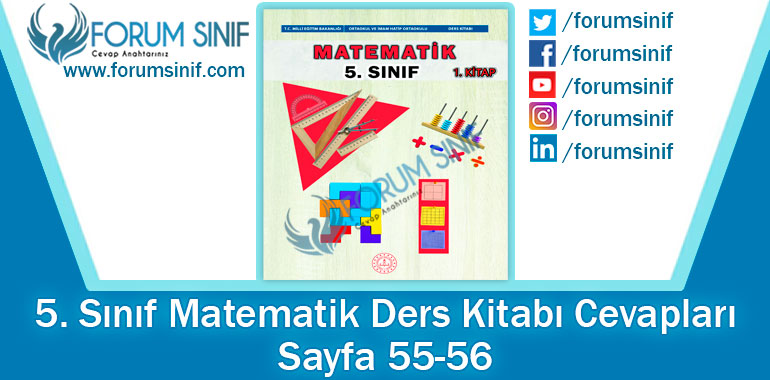 5. Sınıf Matematik Ders Kitabı 55-56. Sayfa Cevapları MEB Yayınları