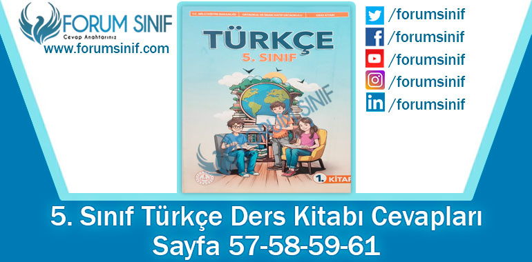 5. Sınıf Matematik Ders Kitabı 57-58-59-61. Sayfa Cevapları MEB Yayınları