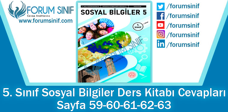 5. Sınıf Sosyal Bilgiler Ders Kitabı Sayfa 59-60-61-62-63 Cevapları MEB Yayınları