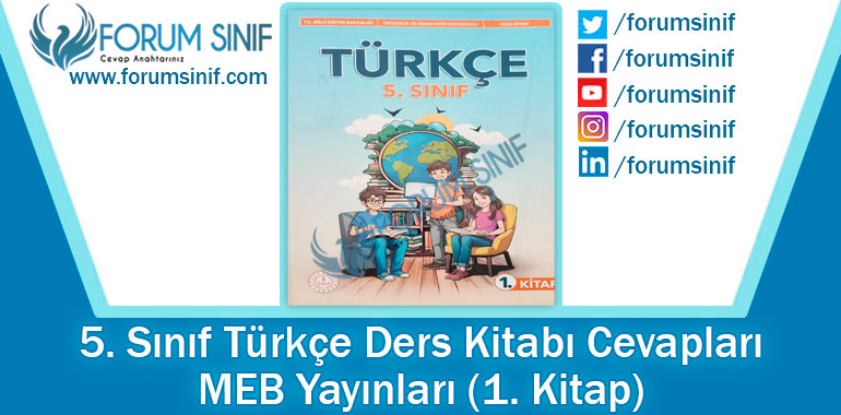 5. Sınıf Türkçe Ders Kitabı Cevapları MEB Yayınları