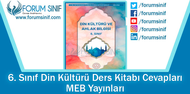 6. Sınıf Din Kültürü Ders Kitabı Cevapları MEB Yayınları