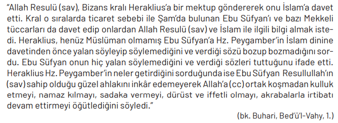 6. Sınıf Din Kültürü Ders Kitabı Sayfa 43 Cevapları MEB Yayınları