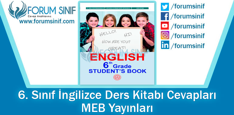 6. Sınıf İngilizce Ders Kitabı Cevapları MEB Yayınları