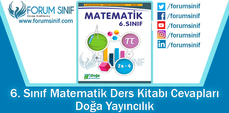 6. Sınıf Matematik Ders Kitabı Cevapları Doğa Yayıncılık