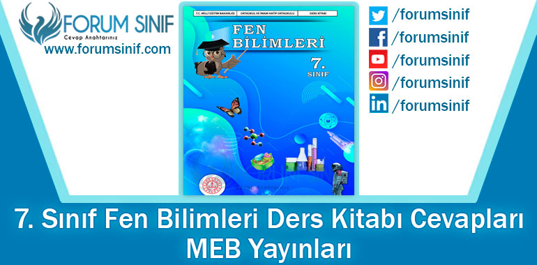 7. Sınıf Fen Bilimleri Ders Kitabı Cevapları MEB Yayınları