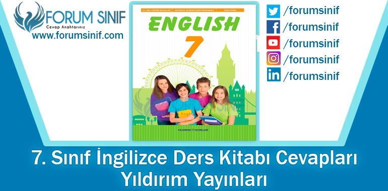 7. Sınıf İngilizce Ders Kitabı Cevapları Yıldırım Yayınları