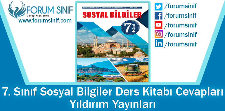 7. Sınıf Sosyal Bilgiler Ders Kitabı Cevapları Yıldırım Yayınları