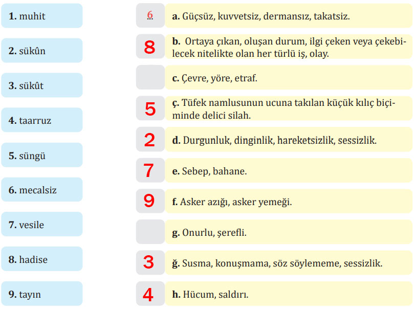 7. Sınıf Türkçe Ders Kitabı Sayfa 64 Cevapları MEB Yayınları