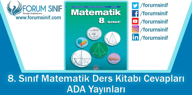 8. Sınıf Matematik Ders Kitabı Cevapları ADA Yayıncılık