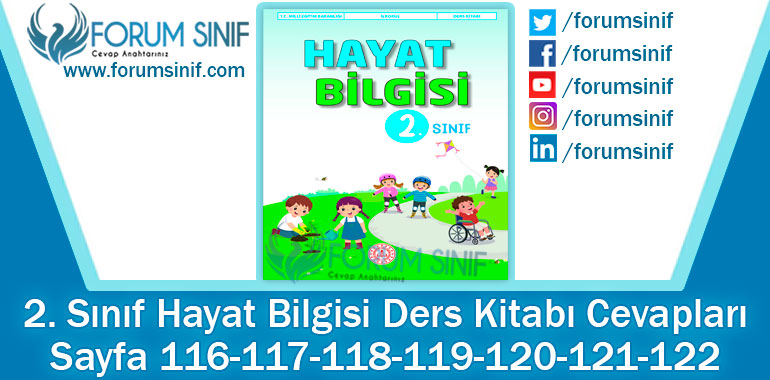 2. Sınıf Hayat Bilgisi Ders Kitabı 116-117-118-119-120-121-122. Sayfa Cevapları MEB Yayınları