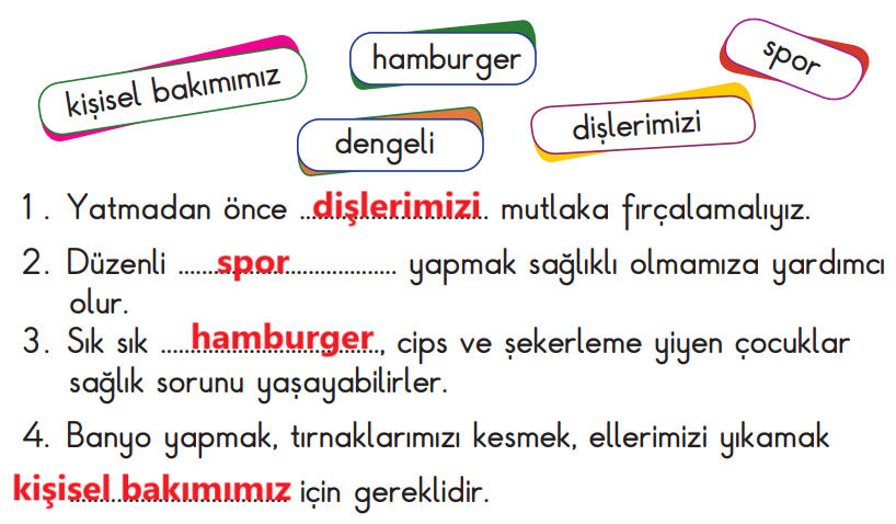 2. Sınıf Hayat Bilgisi Ders Kitabı Sayfa 110 Cevapları MEB Yayınları