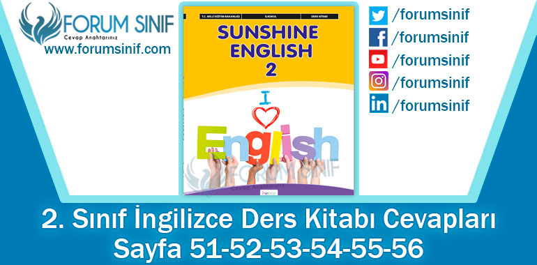 2. Sınıf İngilizce Ders Kitabı 51-52-53-54-55-56. Sayfa Cevapları Hecce Yayıncılık