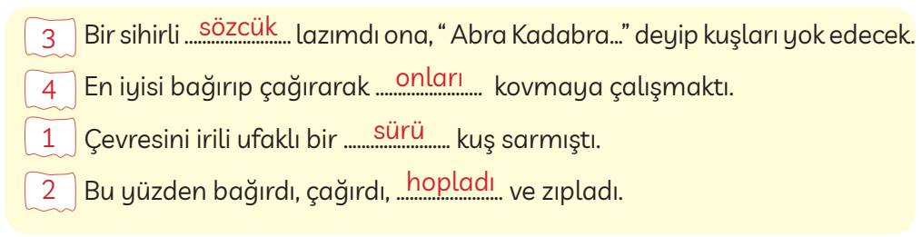 3. Sınıf Türkçe Ders Kitabı Sayfa 147 Cevapları MEB Yayınları