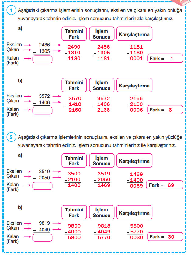 4. Sınıf Matematik Ders Kitabı Sayfa 77 Cevapları Pasifik Yayınları