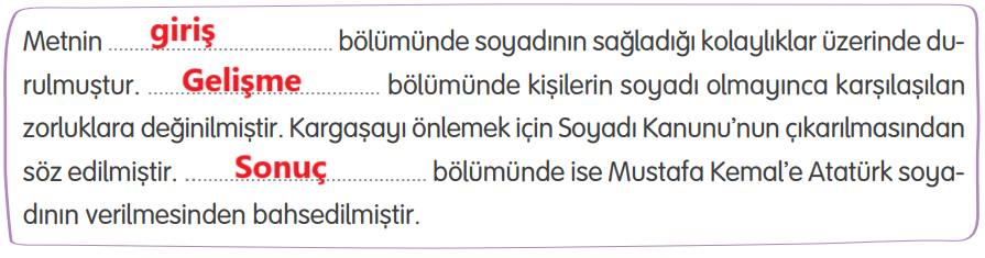 4. Sınıf Türkçe Ders Kitabı Sayfa 119 Cevapları TUNA Yayınları