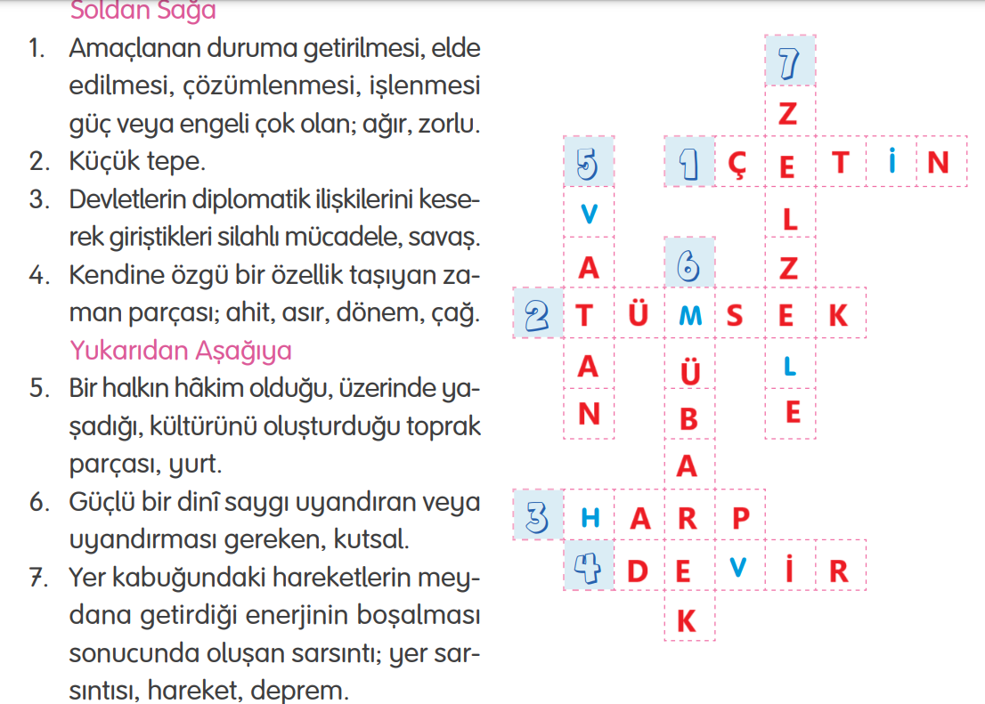 4. Sınıf Türkçe Ders Kitabı Sayfa 132 Cevapları TUNA Yayınları