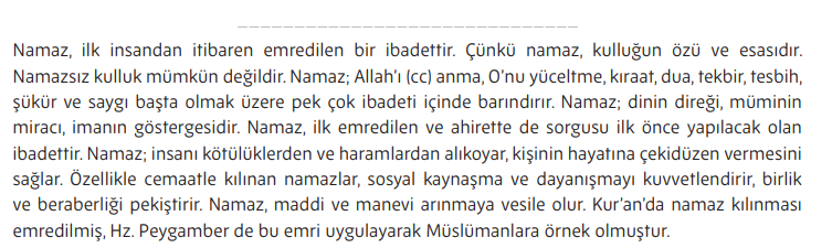 5. Sınıf Din Kültürü Ders Kitabı Sayfa 90 Cevapları MEB Yayınları