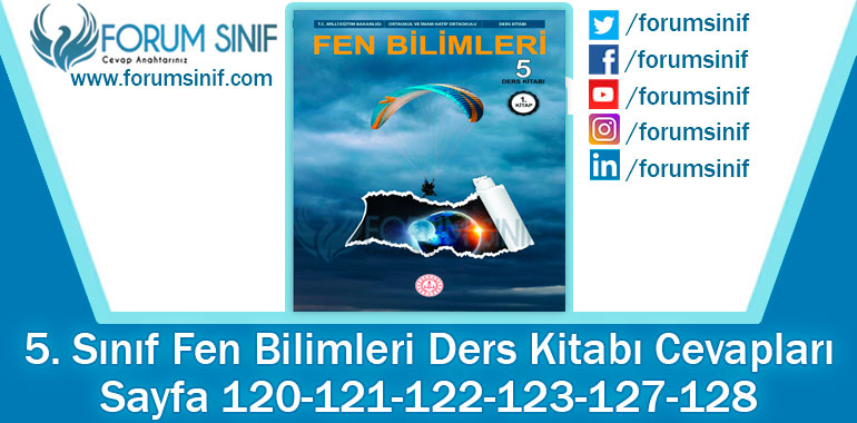 5. Sınıf Fen Bilimleri Ders Kitabı Sayfa 120-121-122-123-127-128. Cevapları MEB Yayınları