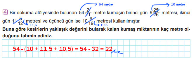 6. Sınıf Matematik Ders Kitabı Sayfa 119 Cevapları MEB Yayınları