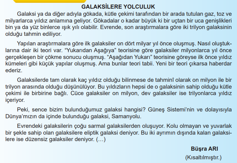 6. Sınıf Türkçe Ders Kitabı Sayfa 104 Cevapları MEB Yayınları