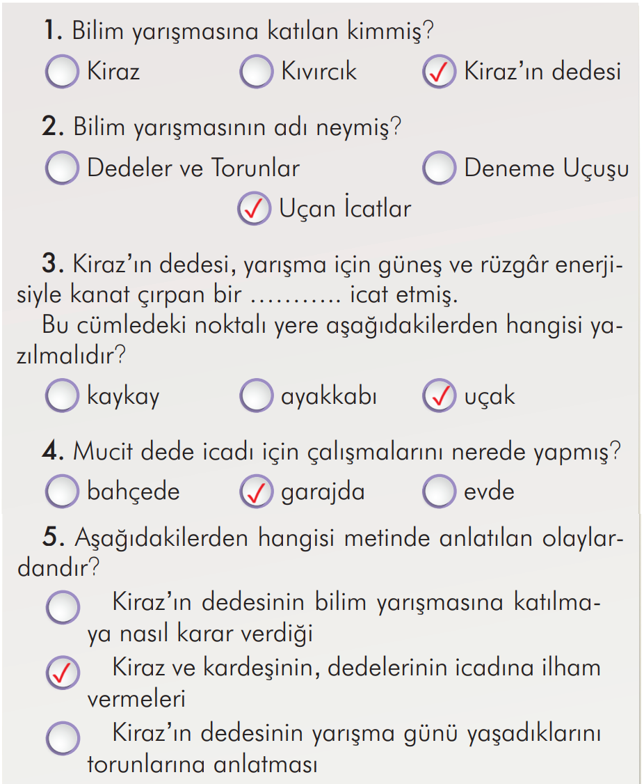 2. Sınıf Türkçe Ders Kitabı Sayfa 187 Cevapları İlke Yayıncılık