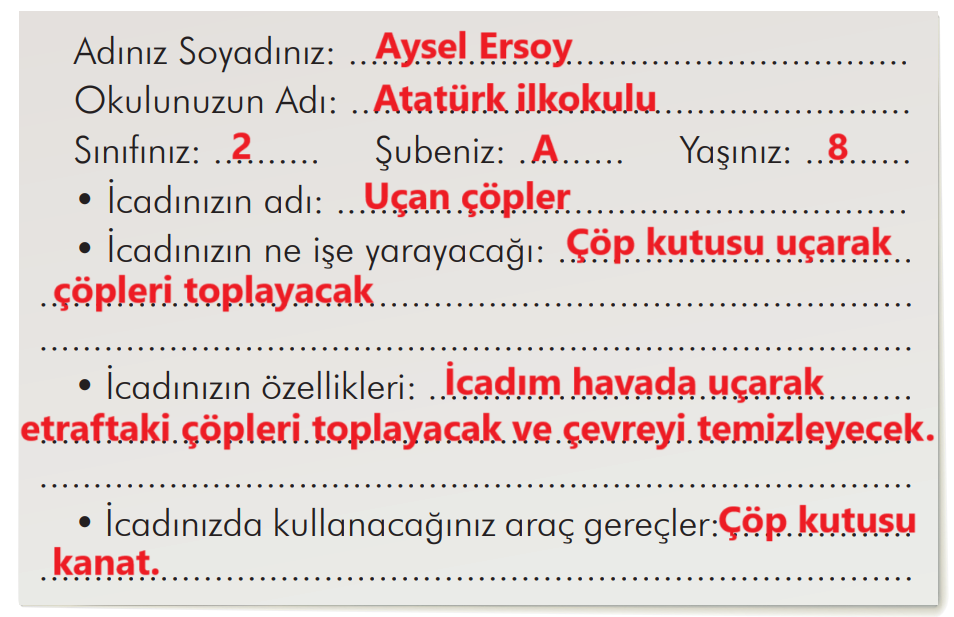 2. Sınıf Türkçe Ders Kitabı Sayfa 189 Cevapları İlke Yayıncılık