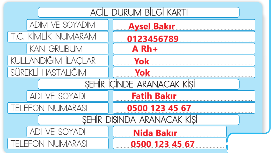 3. Sınıf Hayat Bilgisi Ders Kitabı Sayfa 130 Cevapları MEB Yayınları