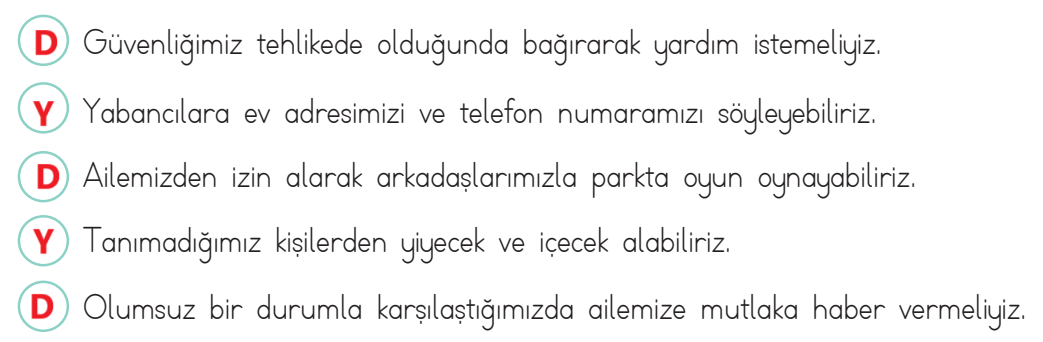 3. Sınıf Hayat Bilgisi Ders Kitabı Sayfa 133 Cevapları MEB Yayınları