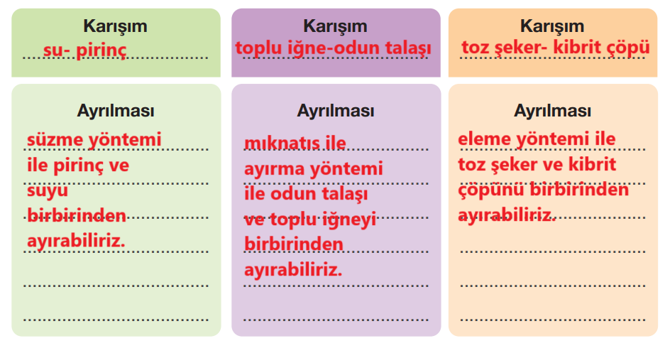 4. Sınıf Fen Bilimleri Ders Kitabı Sayfa 163 Cevapları Pasifik Yayıncılık