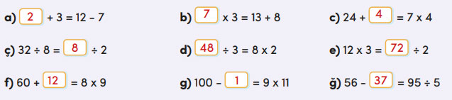 4. Sınıf Matematik Ders Kitabı Sayfa 113 Cevapları MEB Yayınları