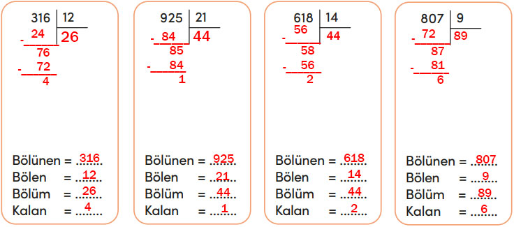 4. Sınıf Matematik Ders Kitabı Sayfa 90 Cevapları MEB Yayınları