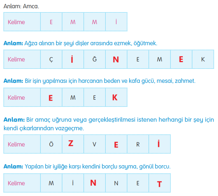 4. Sınıf Türkçe Ders Kitabı Sayfa 156 Cevapları TUNA Yayınları