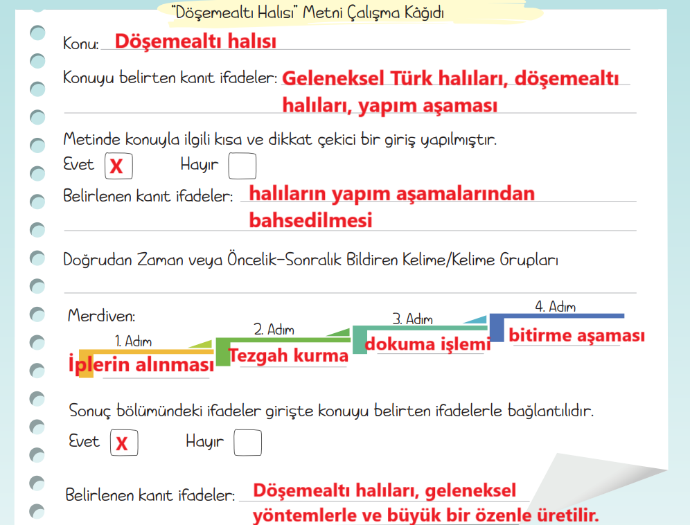 5. Sınıf Türkçe Ders Kitabı Sayfa 43 Cevapları MEB Yayınları