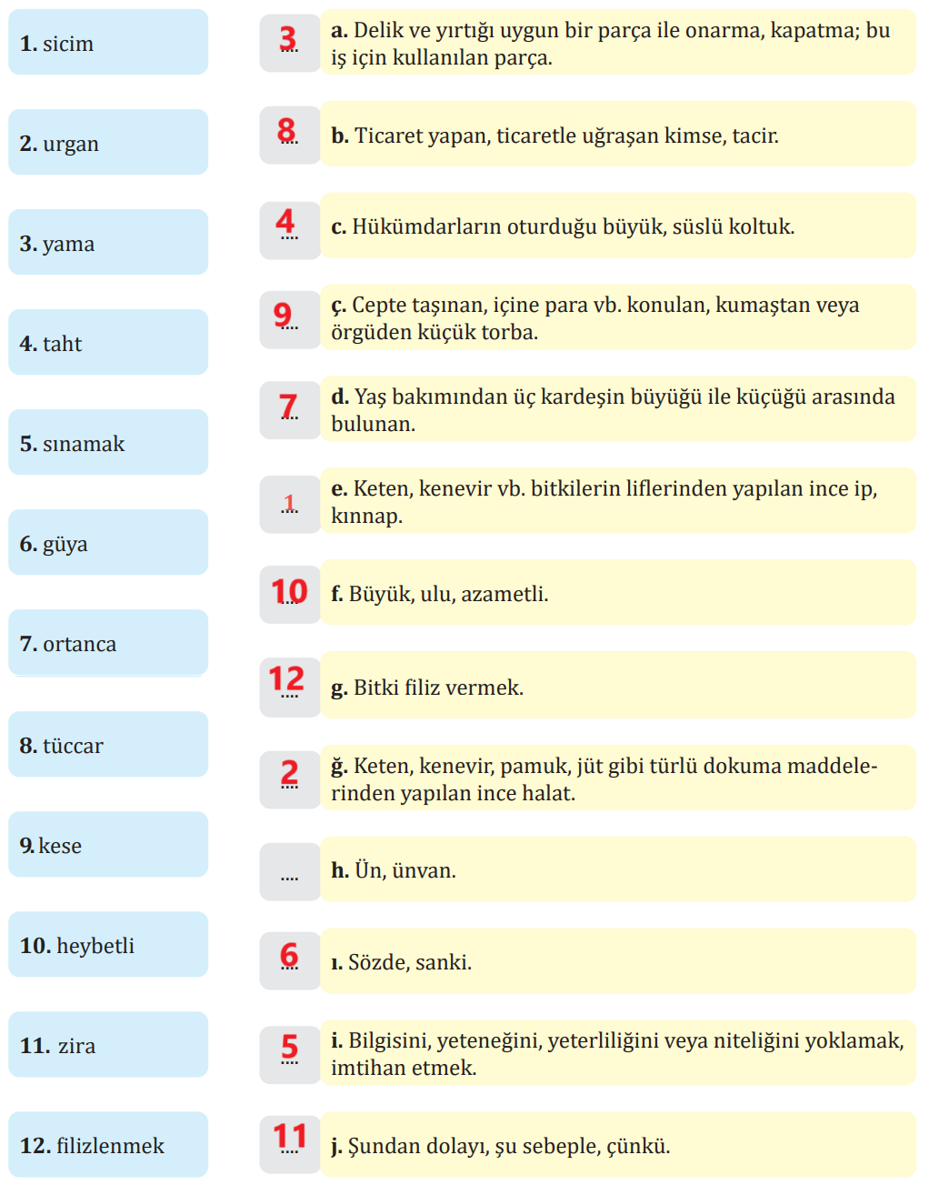 7. Sınıf Türkçe Ders Kitabı Sayfa 118 Cevapları MEB Yayınları