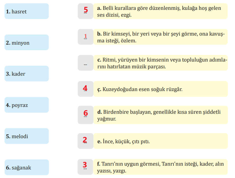 7. Sınıf Türkçe Ders Kitabı Sayfa 154 Cevapları MEB Yayınları