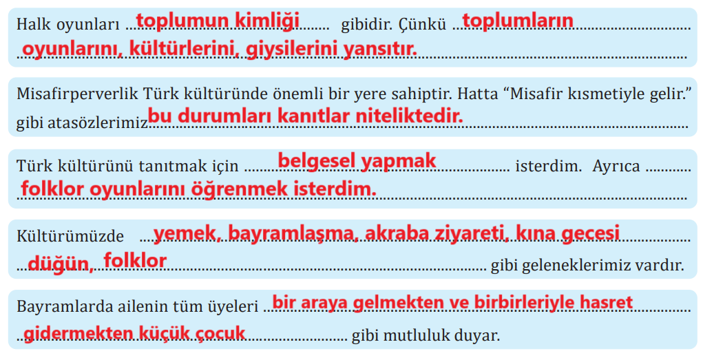 7. Sınıf Türkçe Ders Kitabı Sayfa 163 Cevapları MEB Yayınları