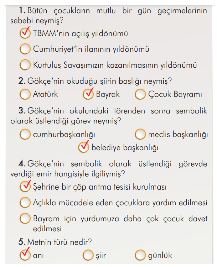 2. Sınıf Türkçe Ders Kitabı Sayfa 223 Cevapları İlke Yayıncılık