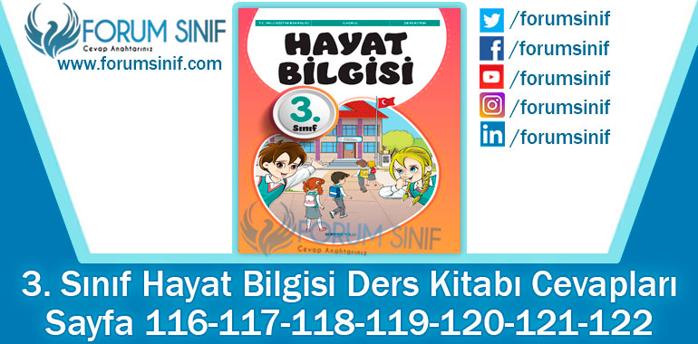 3. Sınıf Hayat Bilgisi Ders Kitabı Sayfa 116-117-118-119-120-121-122. Cevapları SDR İpekyolu Yayıncılık