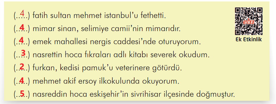 3. Sınıf Türkçe Ders Kitabı Sayfa 209 Cevapları İlke Yayıncılık